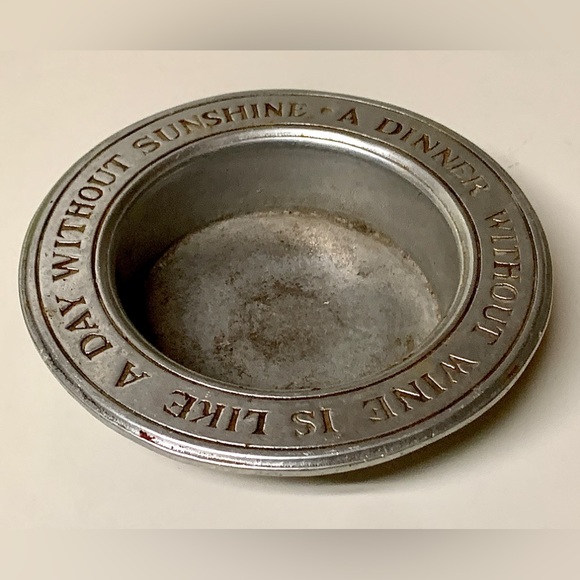 Mid Century Vintage Felt Lined Wilton Armetale RWP Solid Pewter Wine Coaster - Picture 4 of 16